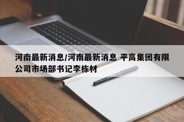 河南最新消息/河南最新消息 平高集团有限公司市场部书记李栋材